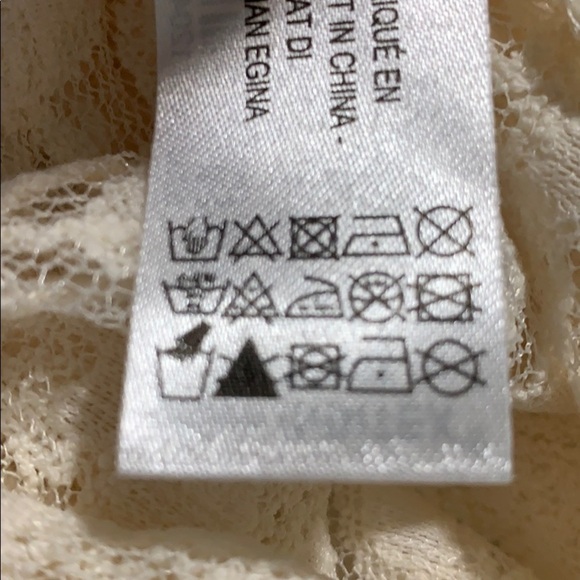 NWT. Zara Champagne Lace Top. Size L. - Picture 7 of 7